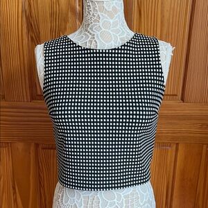 Design Lab Cropped Checkered Tank Top